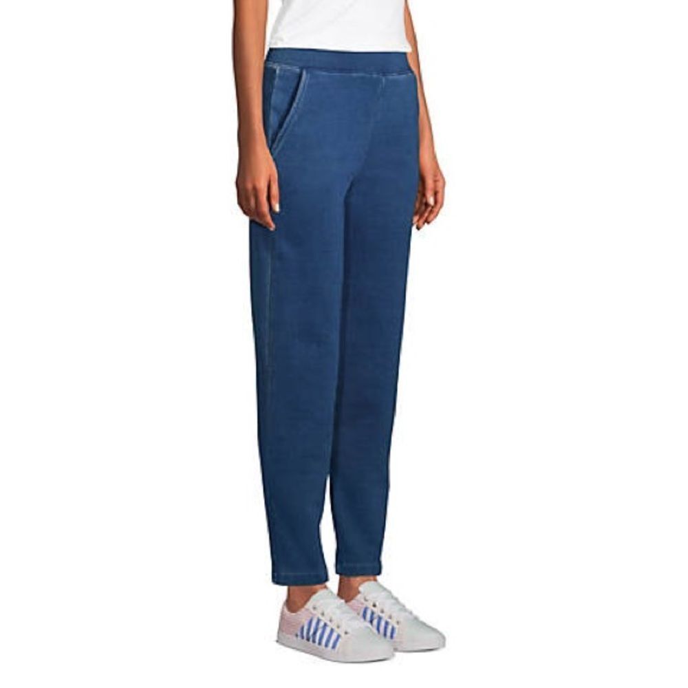 Lands’ End Women’s Sweats Ankle Length Sweatpants in Dark Indigo Size M